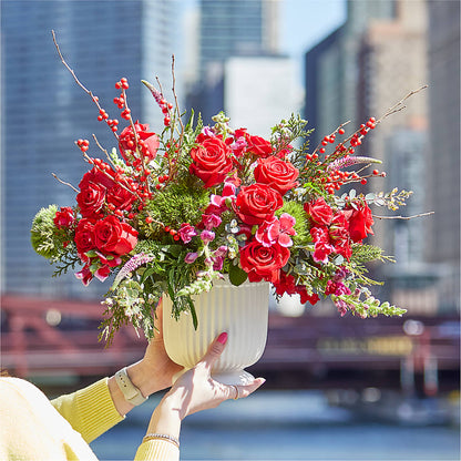 Big Red Bow Bouquet – GARRISON DESIGNS FLORIST & INTERIORS, Huntington WV