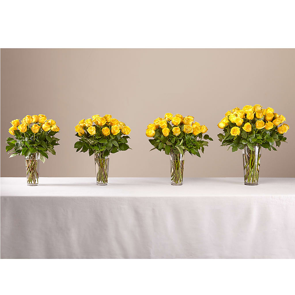 Long Stem Yellow Rose Bouquet – GARRISON DESIGNS FLORIST & INTERIORS, Huntington WV