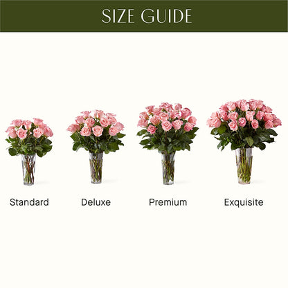 Long Stem Pink Rose Bouquet – GARRISON DESIGNS FLORIST & INTERIORS, Huntington WV