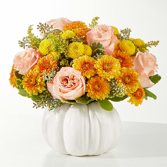 Peachy Pumpkin – GARRISON DESIGNS FLORIST & INTERIORS, Huntington WV