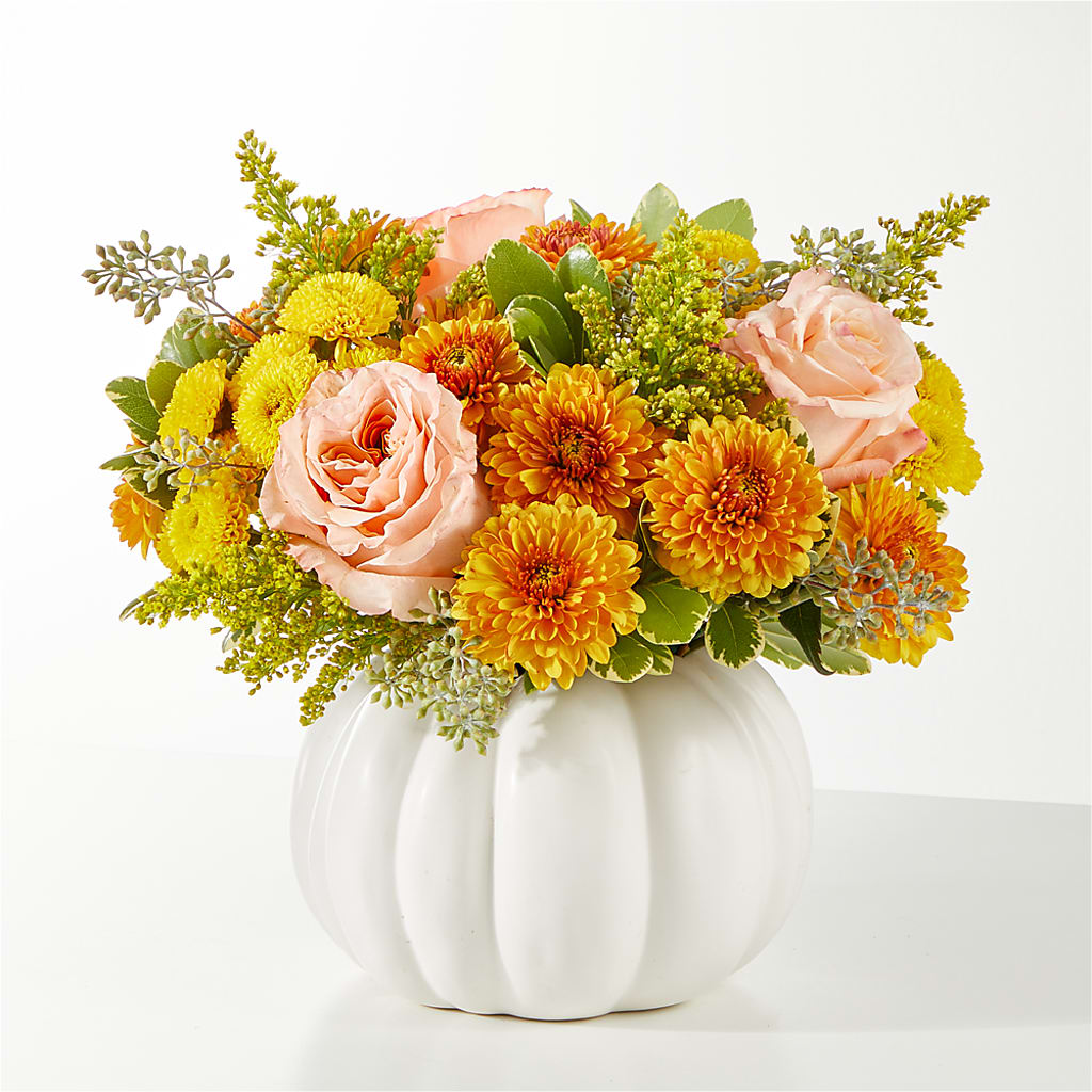 Peachy Pumpkin – GARRISON DESIGNS FLORIST & INTERIORS, Huntington WV
