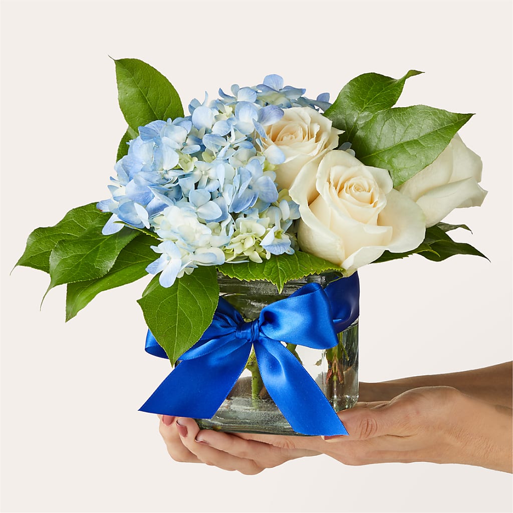 Sky Blue Delight Bouquet – GARRISON DESIGNS FLORIST & INTERIORS, Huntington WV