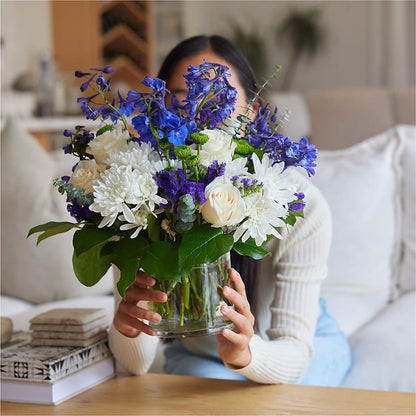 Cerulean Waves Bouquet – GARRISON DESIGNS FLORIST & INTERIORS, Huntington WV