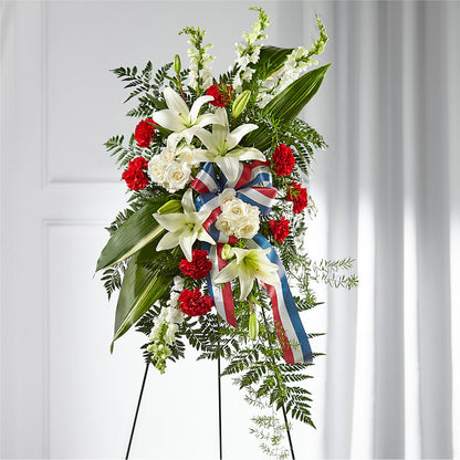 Stars of Life Standing Spray – GARRISON DESIGNS FLORIST & INTERIORS, Huntington WV