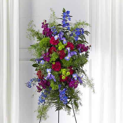 Heavenly Skies Standing Spray – GARRISON DESIGNS FLORIST & INTERIORS, Huntington WV