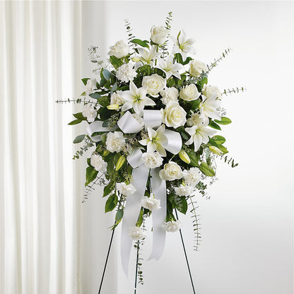 With Care Standing Spray – GARRISON DESIGNS FLORIST & INTERIORS, Huntington WV
