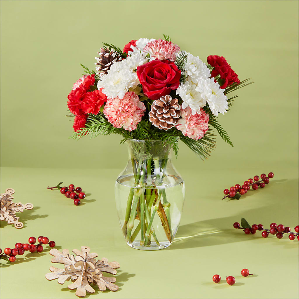 Candy Cane Lane Bouquet – GARRISON DESIGNS FLORIST & INTERIORS, Huntington WV