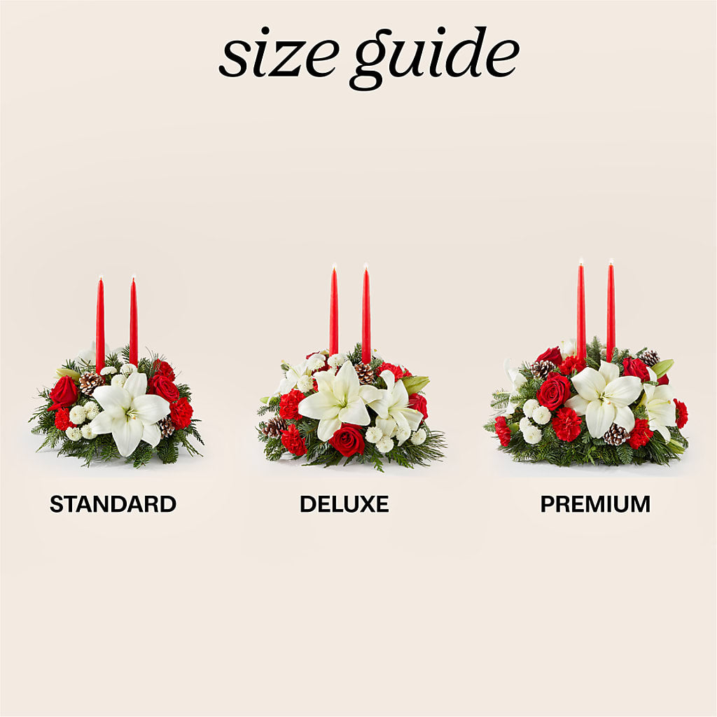 Seasonal Festivities Centerpiece – GARRISON DESIGNS FLORIST & INTERIORS, Huntington WV
