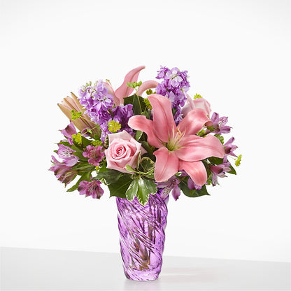 Precious Petals Bouquet with Luxe Swirl Vase – GARRISON DESIGNS FLORIST & INTERIORS, Huntington WV