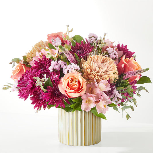 Berry Cobbler Bouquet with Ivory Vase – GARRISON DESIGNS FLORIST & INTERIORS, Huntington WV