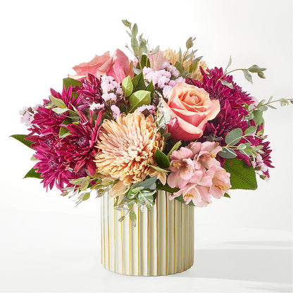 Berry Cobbler Bouquet with Ivory Vase – GARRISON DESIGNS FLORIST & INTERIORS, Huntington WV