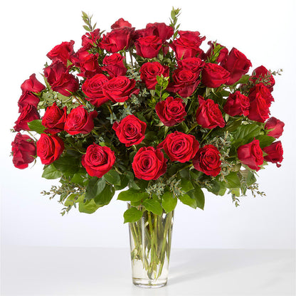Forever Yours Fifty Stem Red Rose Bouquet – GARRISON DESIGNS FLORIST & INTERIORS, Huntington WV