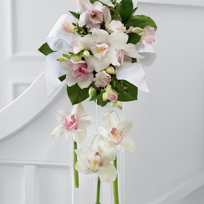 Perfect Entrance Pew Arrangement – GARRISON DESIGNS FLORIST & INTERIORS, Huntington WV