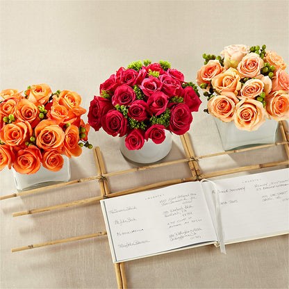 Dawn Rose Centerpiece – GARRISON DESIGNS FLORIST & INTERIORS, Huntington WV