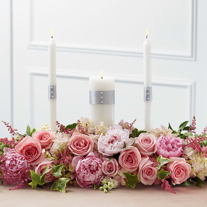 Worldwide Romance Unity Candle Arrangement – GARRISON DESIGNS FLORIST & INTERIORS, Huntington WV